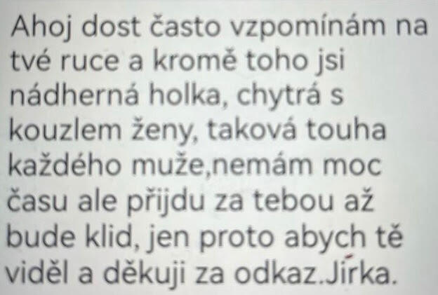 Originální screenshot recenze klienta 2
