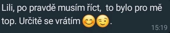 Originální screenshot recenze klienta 4