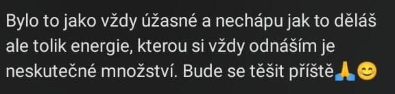 Originální screenshot recenze klienta 18