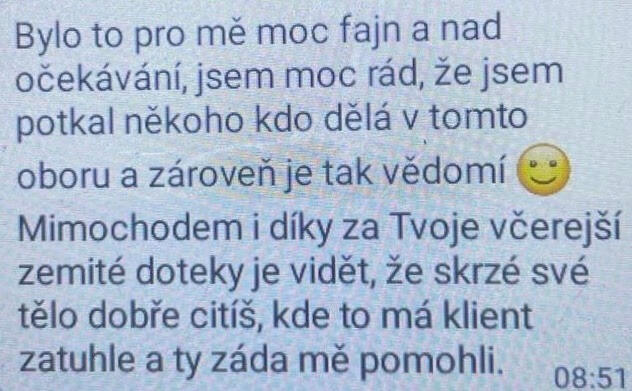 Originální screenshot recenze klienta 22