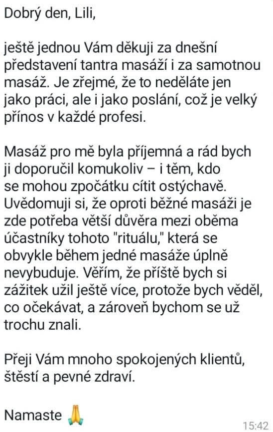 Originální screenshot recenze klienta 26